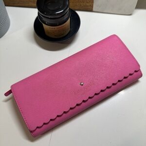 Kate Spade Scalloped Pink/Orange Wallet
